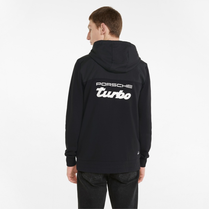 Chamarras Puma Porsche Legacy Encapuchado Sweat Negros | 58190EUPI