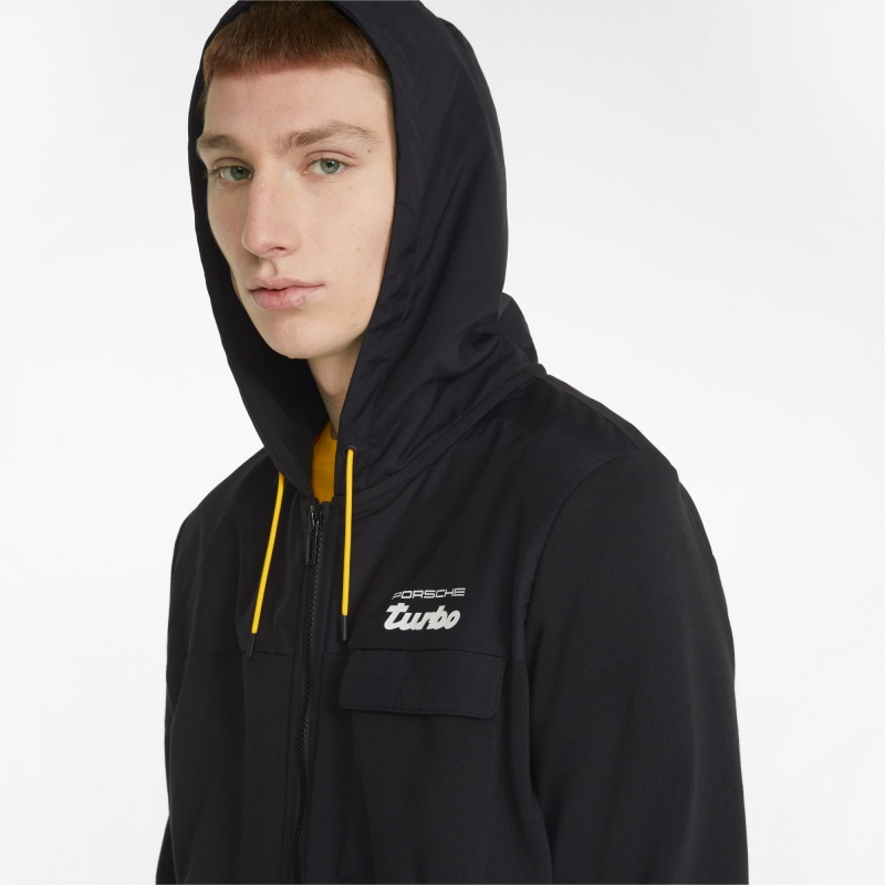 Chamarras Puma Porsche Legacy Encapuchado Sweat Negros | 58190EUPI