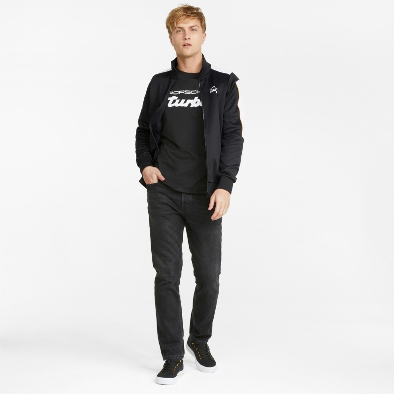 Chamarras Puma Porsche Legacy T7 Pista Negros | 50871LBGQ