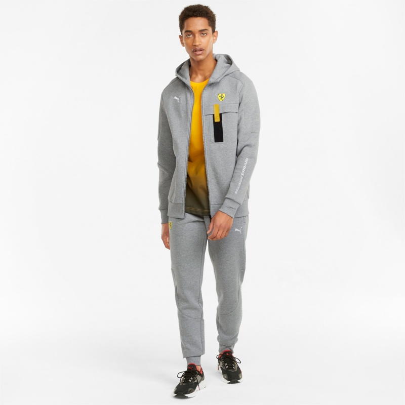 Chamarras Puma Scuderia Ferrari Race Encapuchado Sweat Medium Gray Heather | 28436PXQD