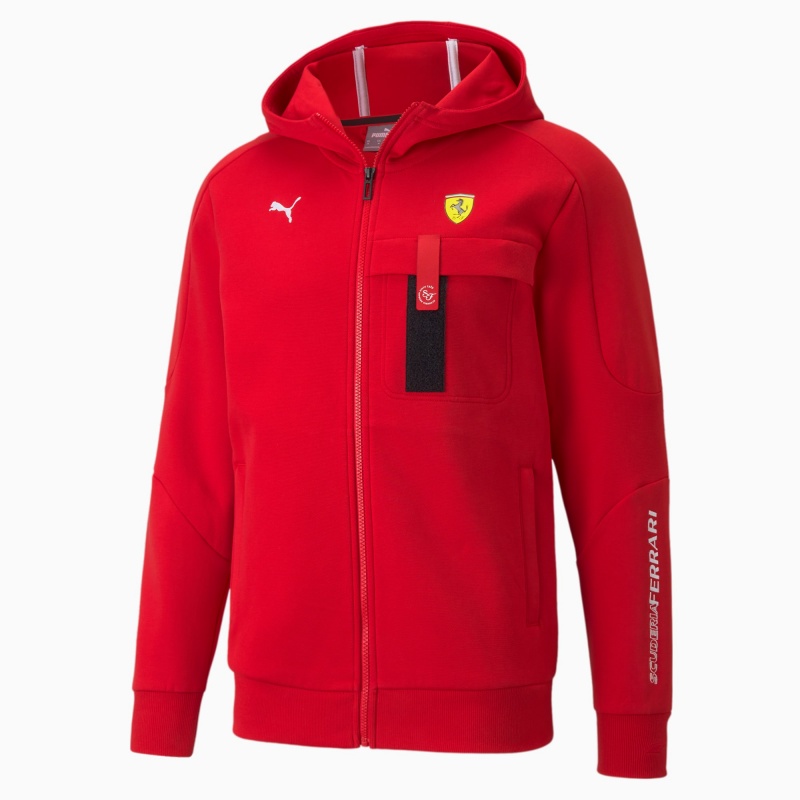 Chamarras Puma Scuderia Ferrari Race Encapuchado Sweat Rosso Corsa | 12607ROZT