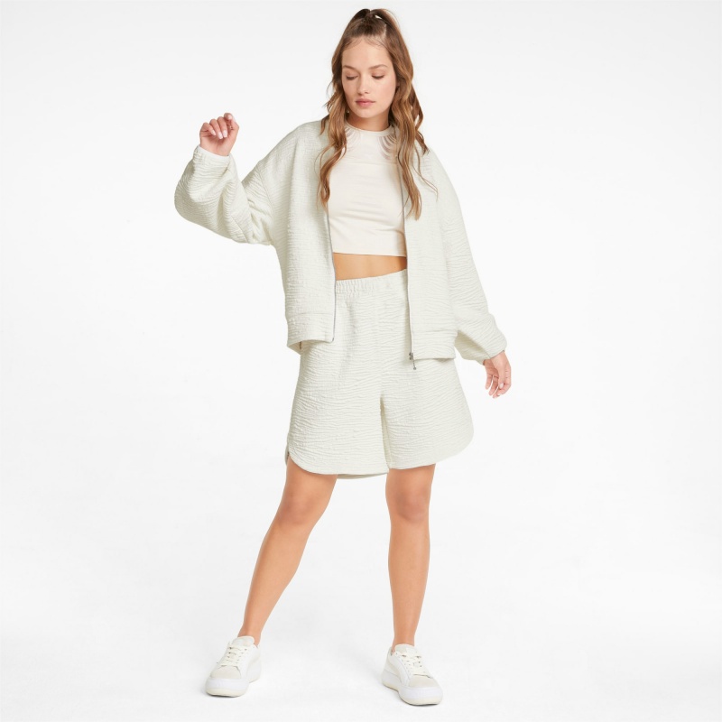 Chamarras Puma Snow Tiger Jacquard Bomber Blancos | 76341FGWS