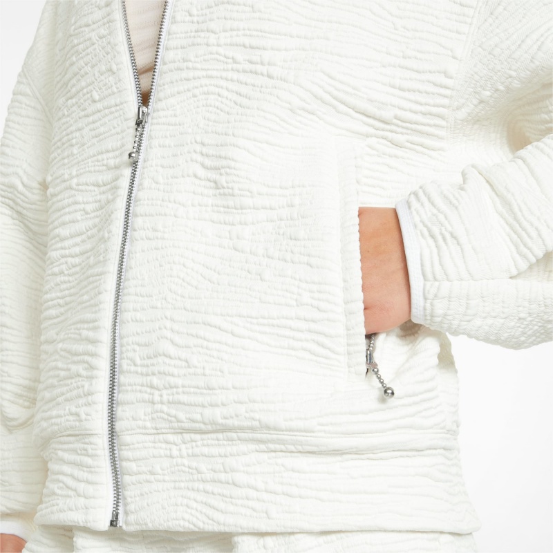 Chamarras Puma Snow Tiger Jacquard Bomber Blancos | 76341FGWS