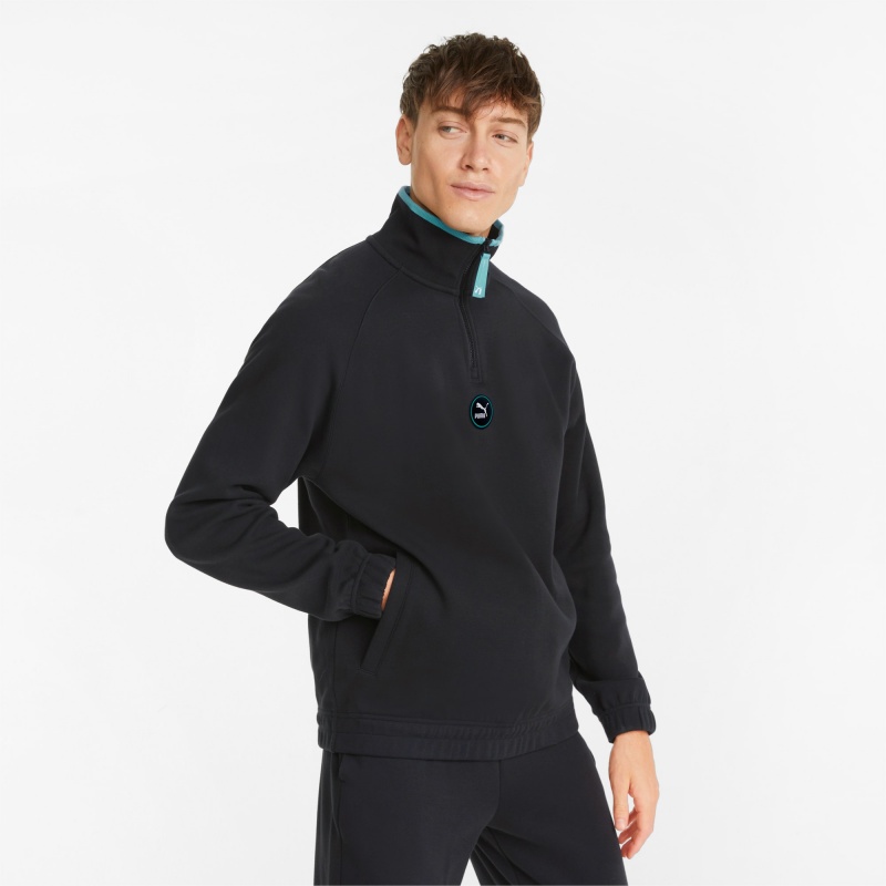 Chamarras Puma Sportswear by PUMA Half-Zip Negros | 98362OGUM