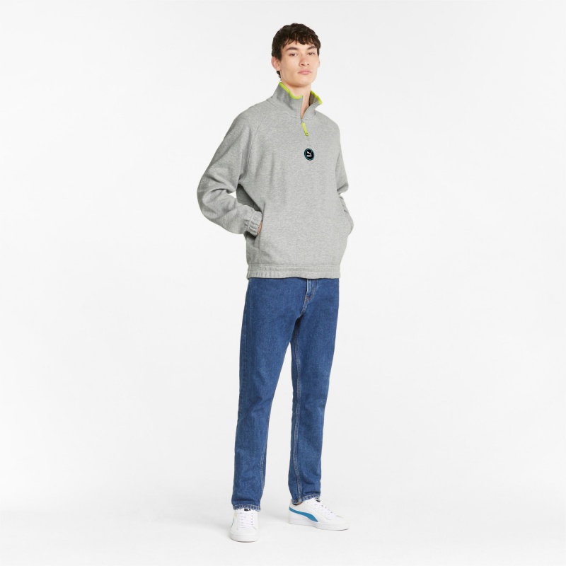 Chamarras Puma Sportswear by PUMA Half-Zip Azules | 95063MKGT