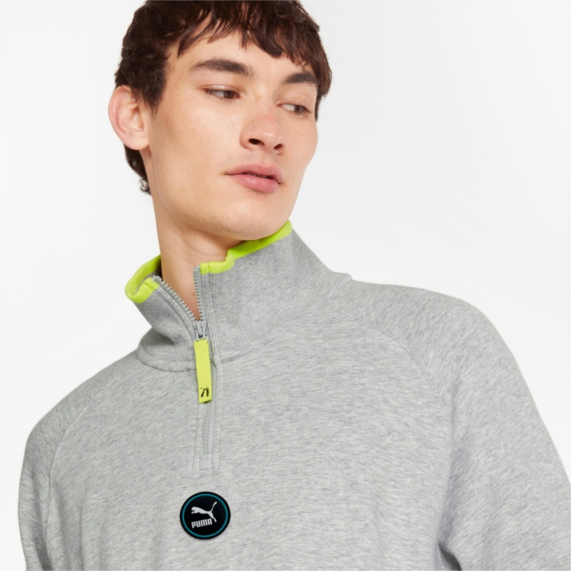 Chamarras Puma Sportswear by PUMA Half-Zip Azules | 95063MKGT