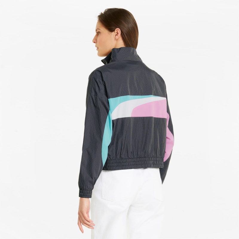 Chamarras Puma Sportswear by PUMA Woven Pista Negros | 65821EHWY