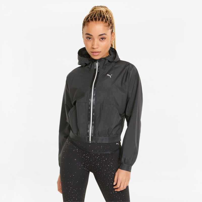 Chamarras Puma Stardust Woven Entrenamiento Negros | 63071NOJA