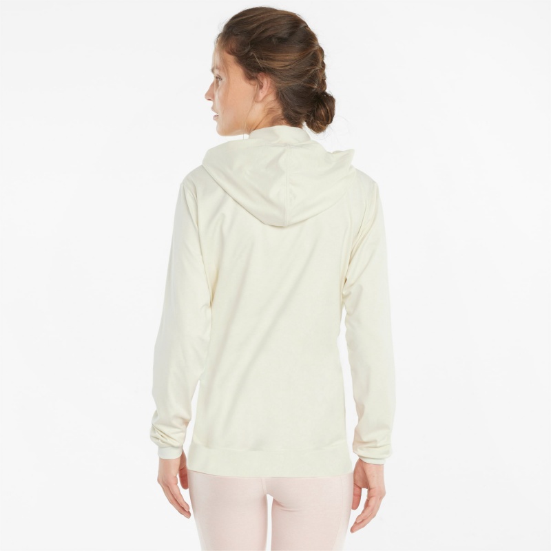 Chamarras Puma Studio Yogini Full-Zip Entrenamiento Ivory Glow Heather | 08139FMOZ