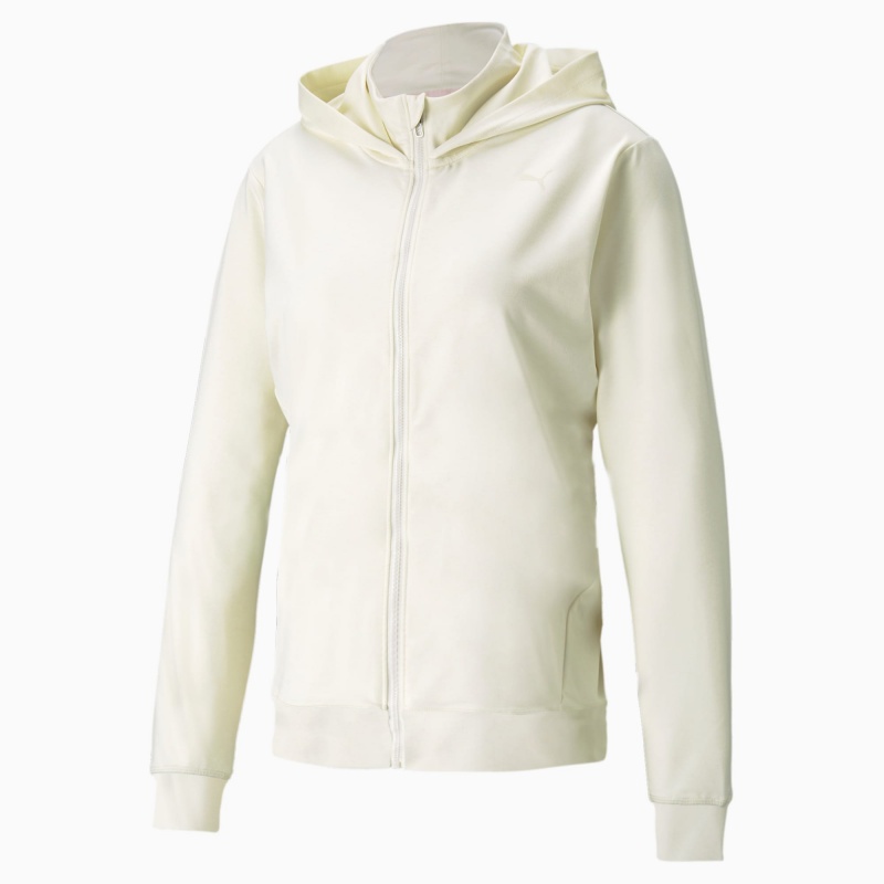 Chamarras Puma Studio Yogini Full-Zip Entrenamiento Ivory Glow Heather | 08139FMOZ