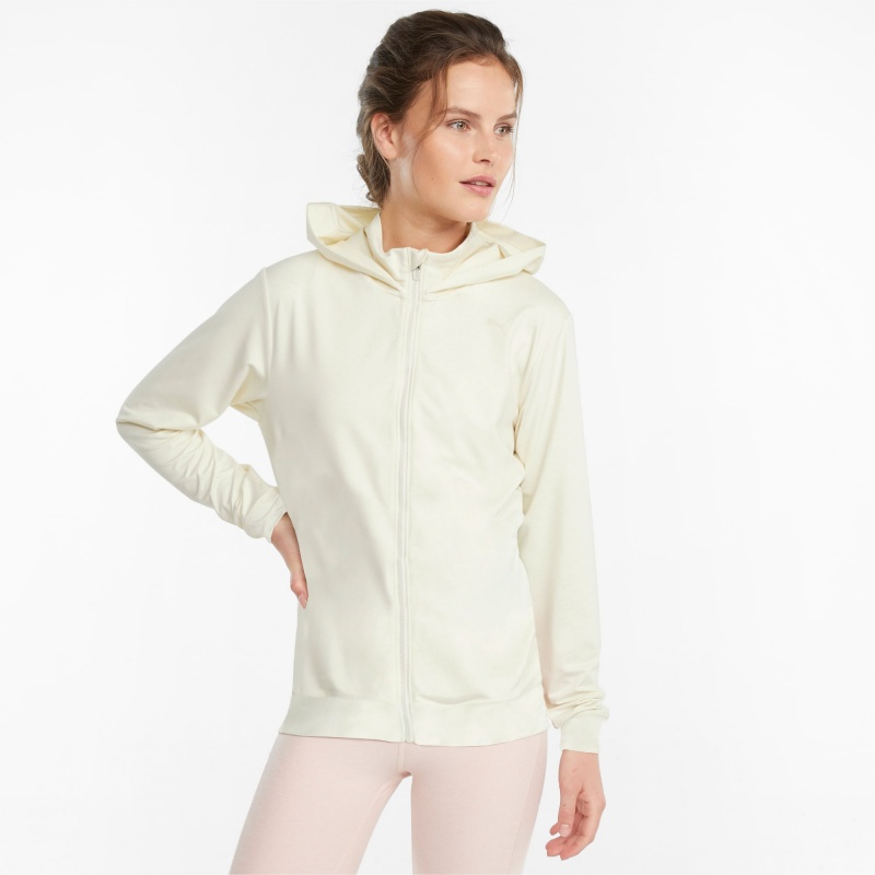 Chamarras Puma Studio Yogini Full-Zip Entrenamiento Ivory Glow Heather | 08139FMOZ