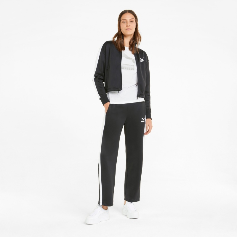Chamarras Puma T7 Crop Pista Negros | 10528CPQV