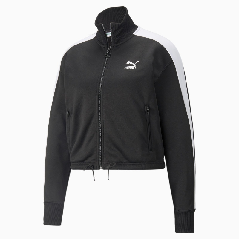 Chamarras Puma T7 Crop Pista Negros | 10528CPQV