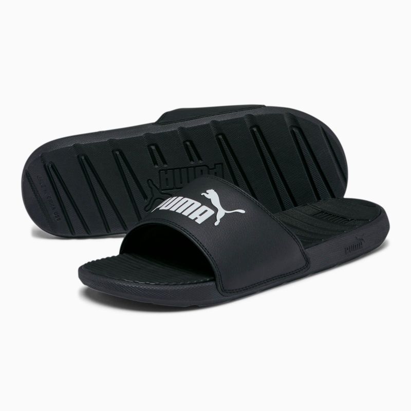 Chanclas Puma Cool Cat Negros Blancos | 71369XSDL