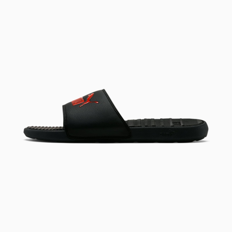 Chanclas Puma Cool Cat Negros Rojos | 98431USIA