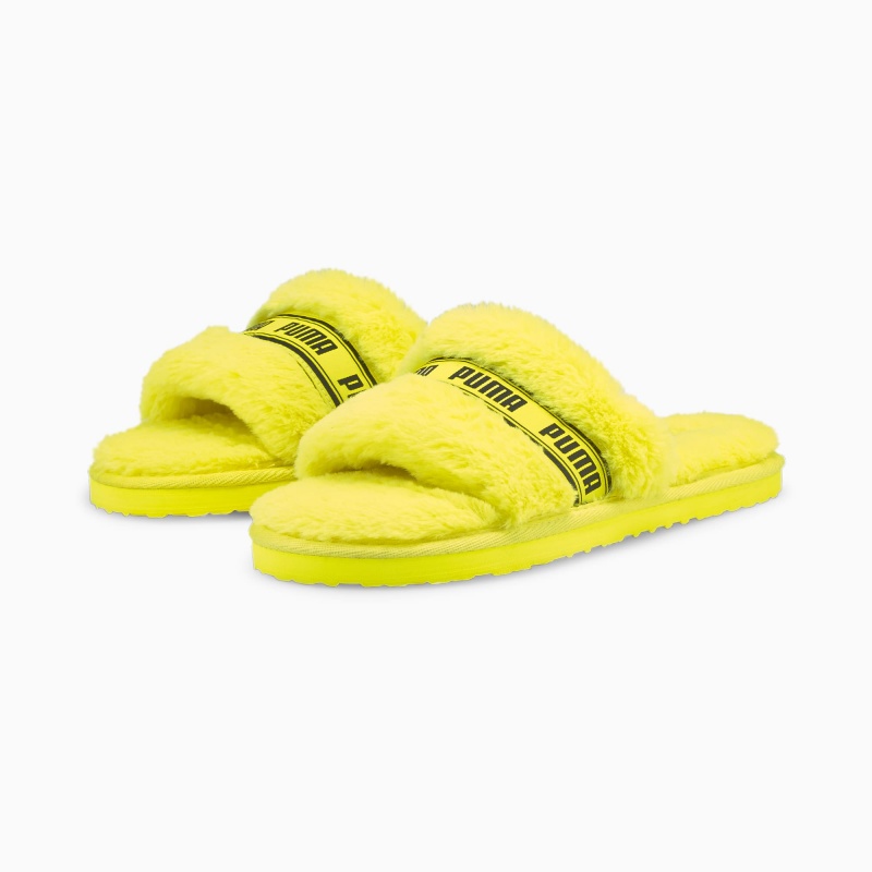 Chanclas Puma Fluff Chanclas Jr Amarillos Negros | 12450YQFK
