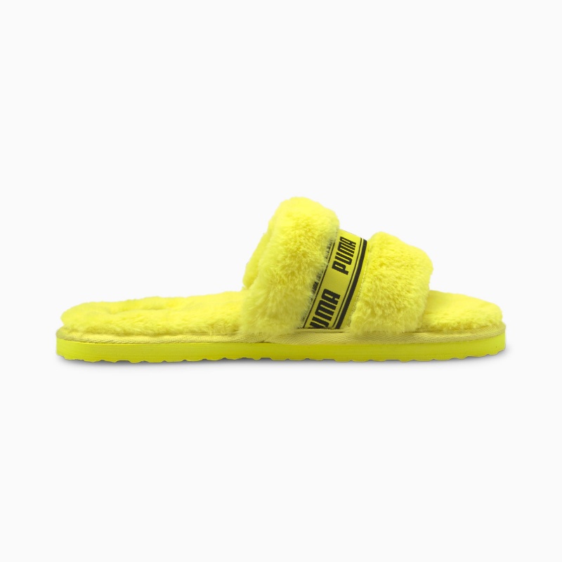 Chanclas Puma Fluff Chanclas Jr Amarillos Negros | 12450YQFK