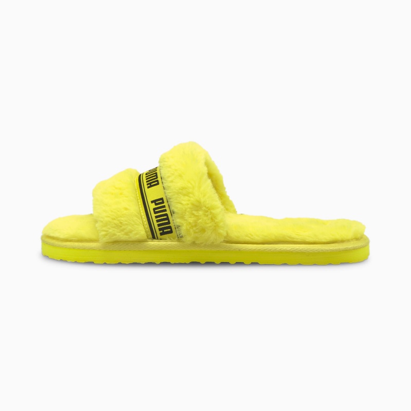Chanclas Puma Fluff Chanclas Jr Amarillos Negros | 12450YQFK