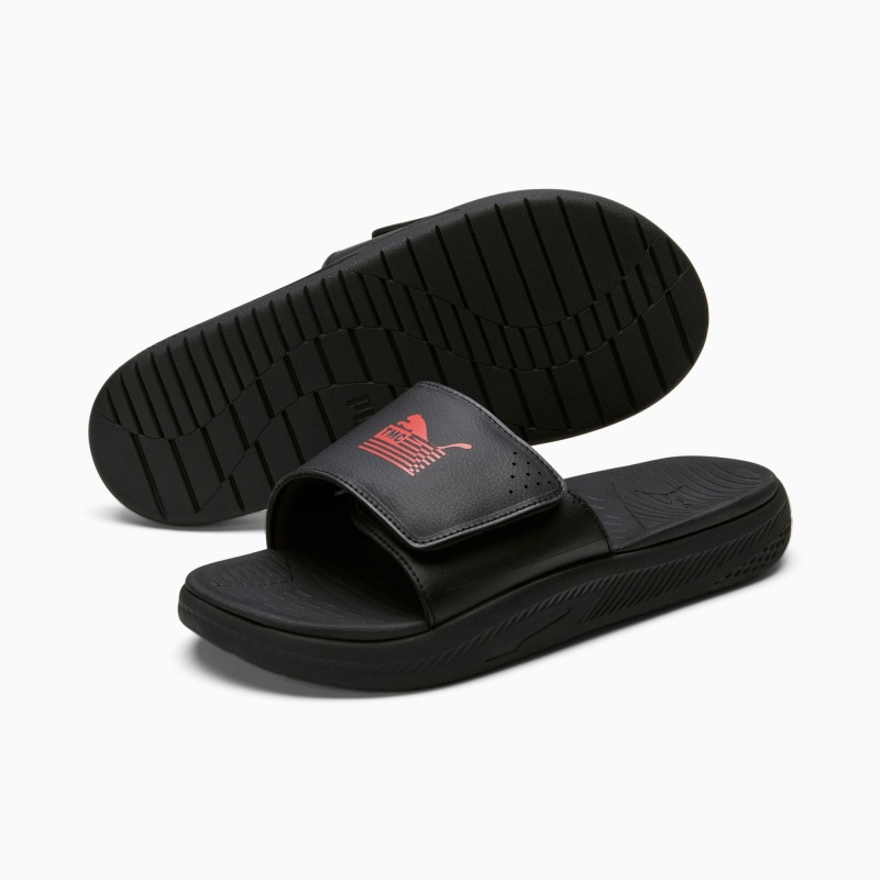 Chanclas Puma PUMA x TMC SoftRide Negros Rojos | 36872BRXL
