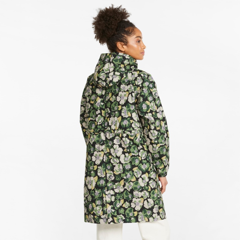 Chaquetas De Lluvia Puma PUMA x LIBERTY Negros Flores | 32410PXCB