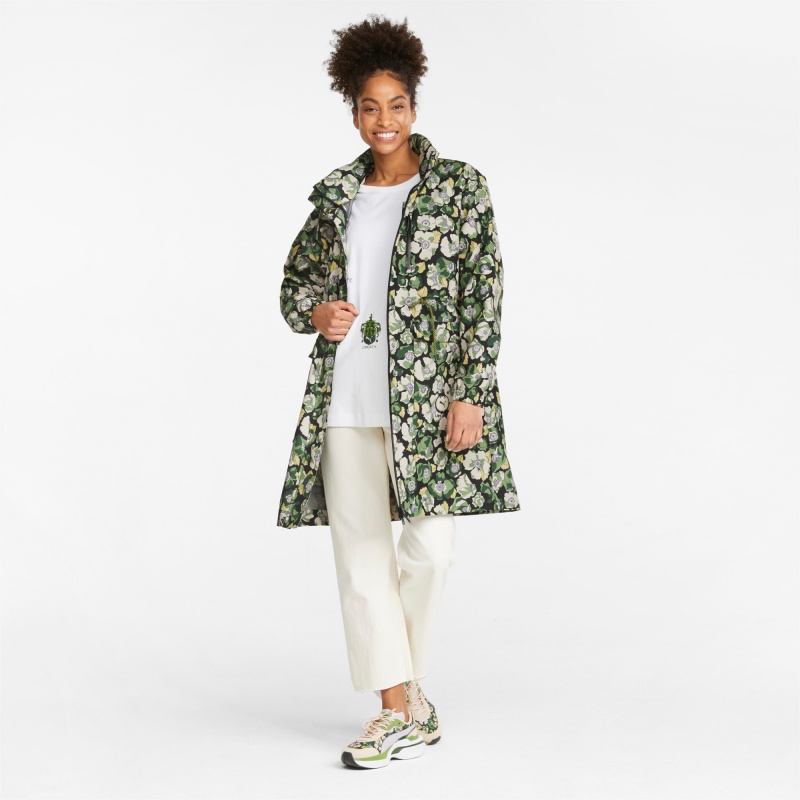Chaquetas De Lluvia Puma PUMA x LIBERTY Negros Flores | 32410PXCB