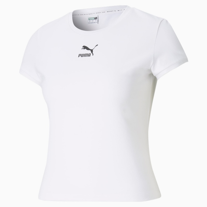 Fitted Tee Puma Classics Blancos | 13785TZLH