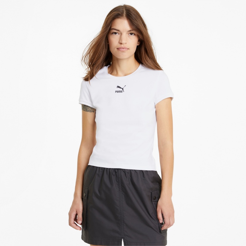 Fitted Tee Puma Classics Blancos | 13785TZLH