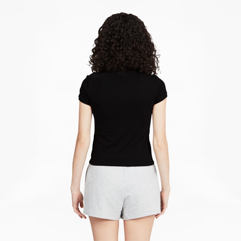 Fitted Tee Puma Classics Negros | 60924COBV