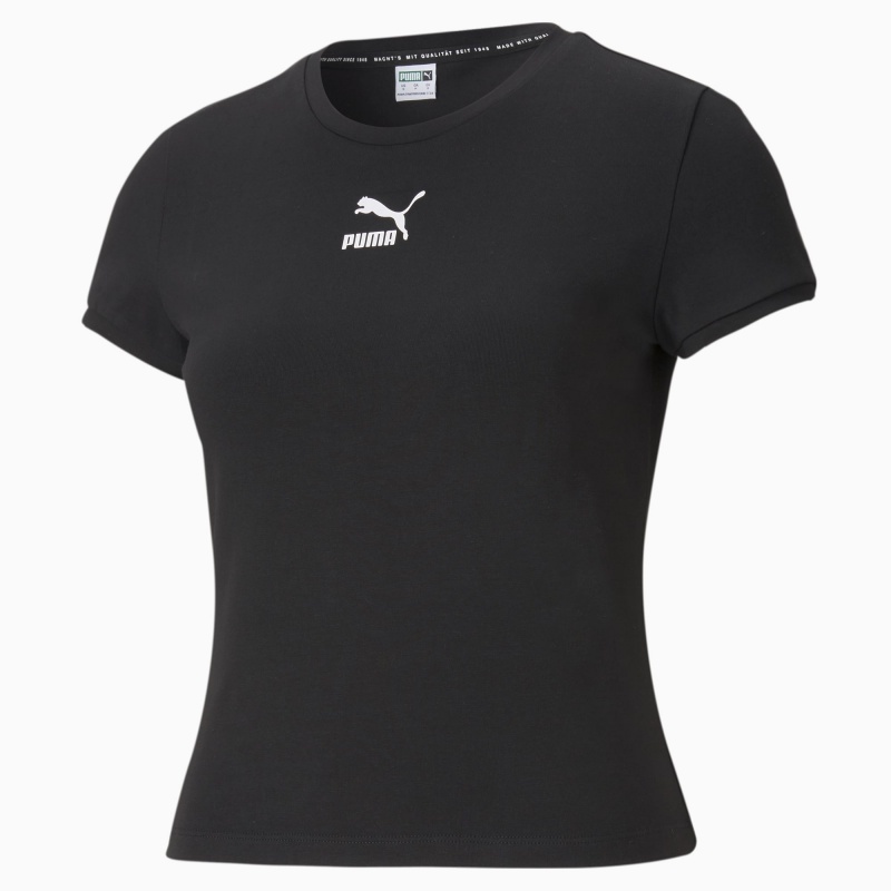 Fitted Tee Puma Classics Negros | 60924COBV