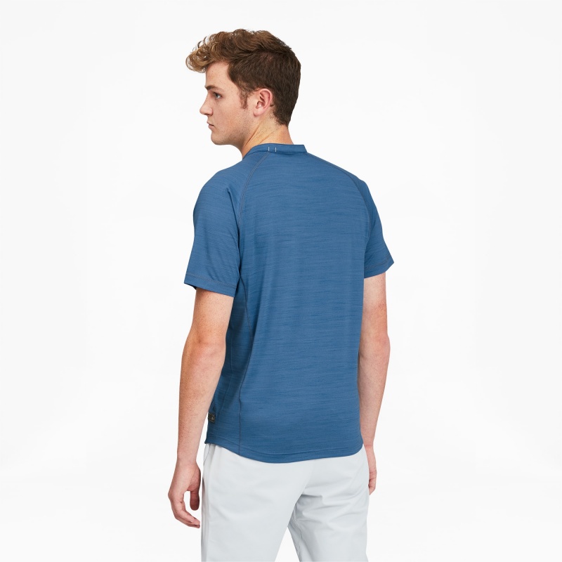 Golf Shirt Puma EGW CLOUDSPUN Mat Henley Azules | 14273PYNM