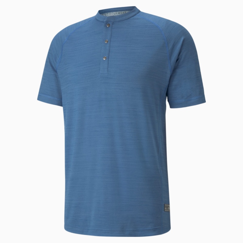 Golf Shirt Puma EGW CLOUDSPUN Mat Henley Azules | 14273PYNM