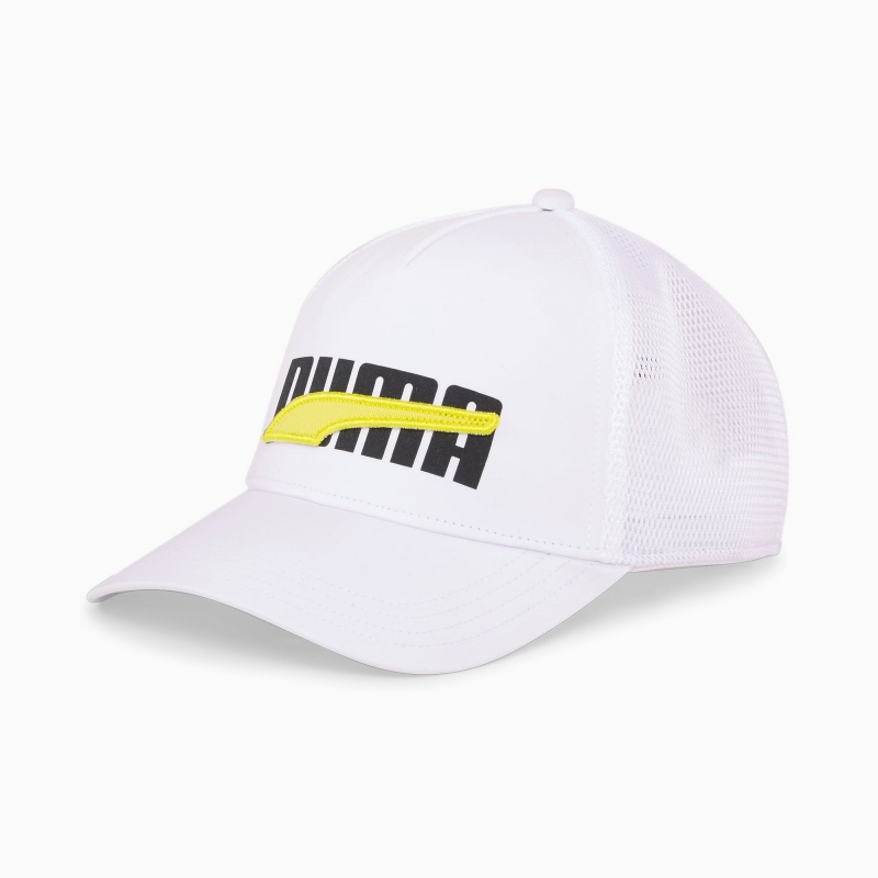 Gorras Puma Trucker Blancos | 92645GXCN
