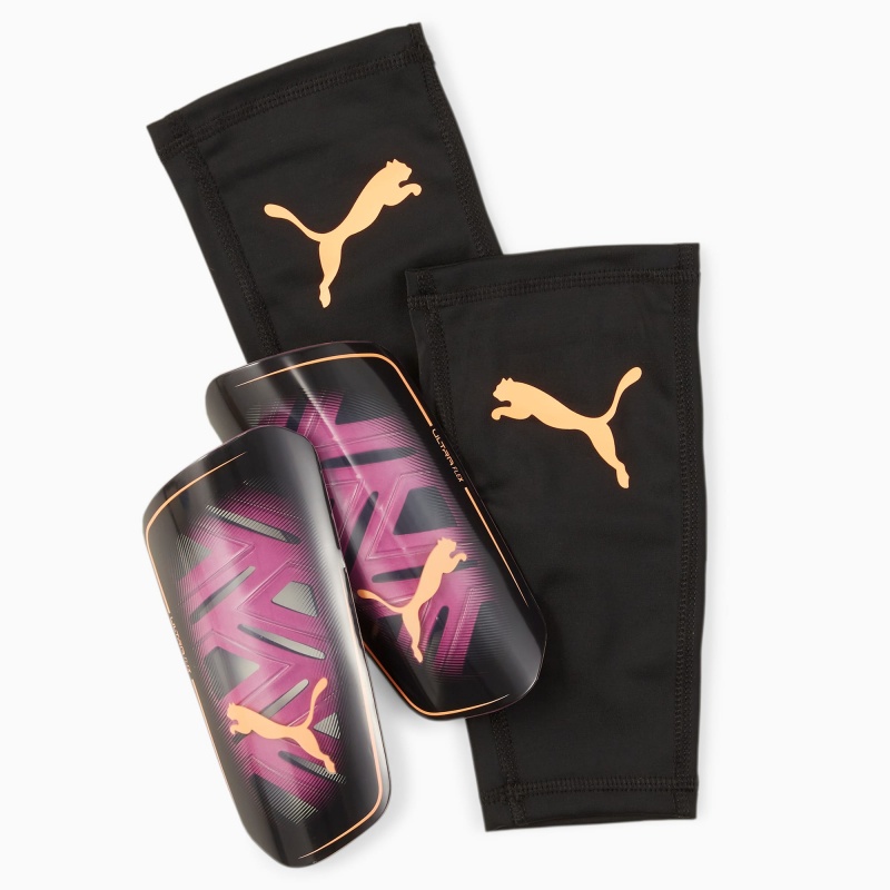 Guards Puma ULTRA Flex Sleeve Shin Guards Azules Negros | 48736KFLS