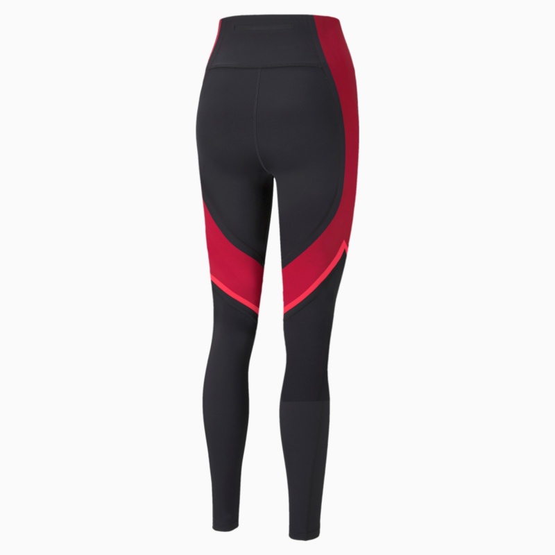 Leggins Puma EVERSCULPT Full-Length Entrenamiento Negros Rojos | 01549DZMP
