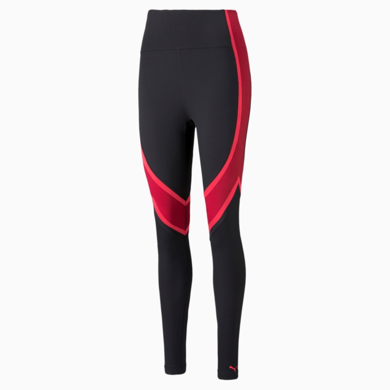 Leggins Puma EVERSCULPT Full-Length Entrenamiento Negros Rojos | 01549DZMP