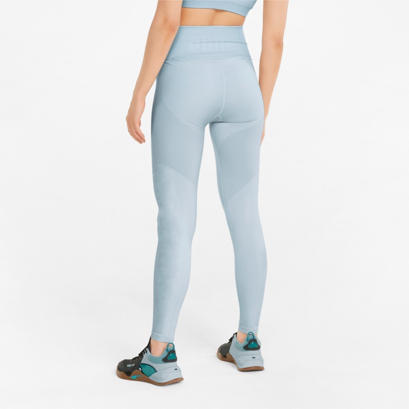 Leggins Puma FormKnit Seamless High Cintura 7/8 Entrenamiento Azules Blancos | 64570MXWQ