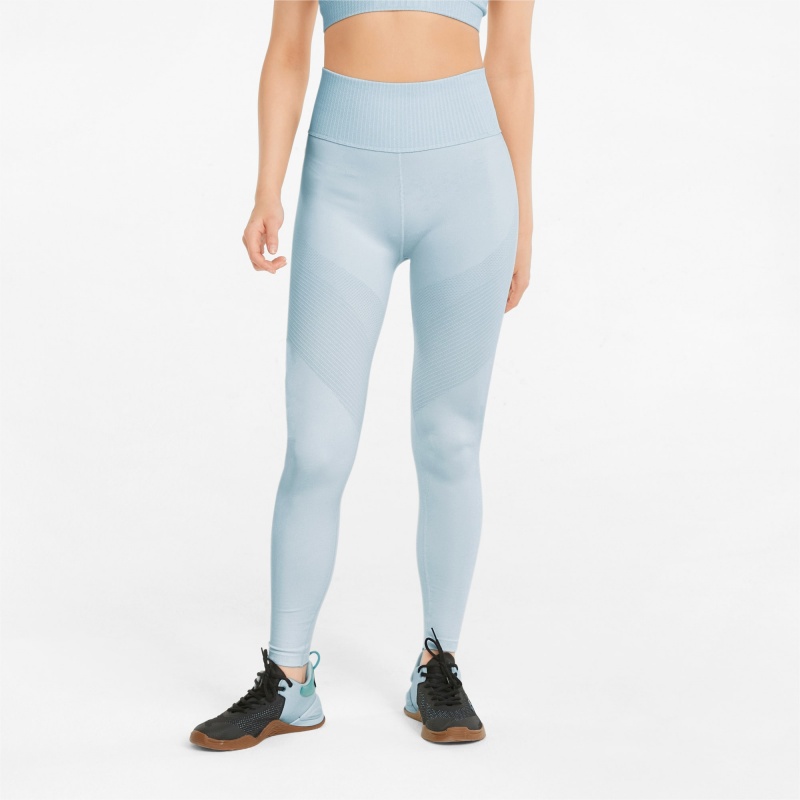 Leggins Puma FormKnit Seamless High Cintura 7/8 Entrenamiento Azules Blancos | 64570MXWQ