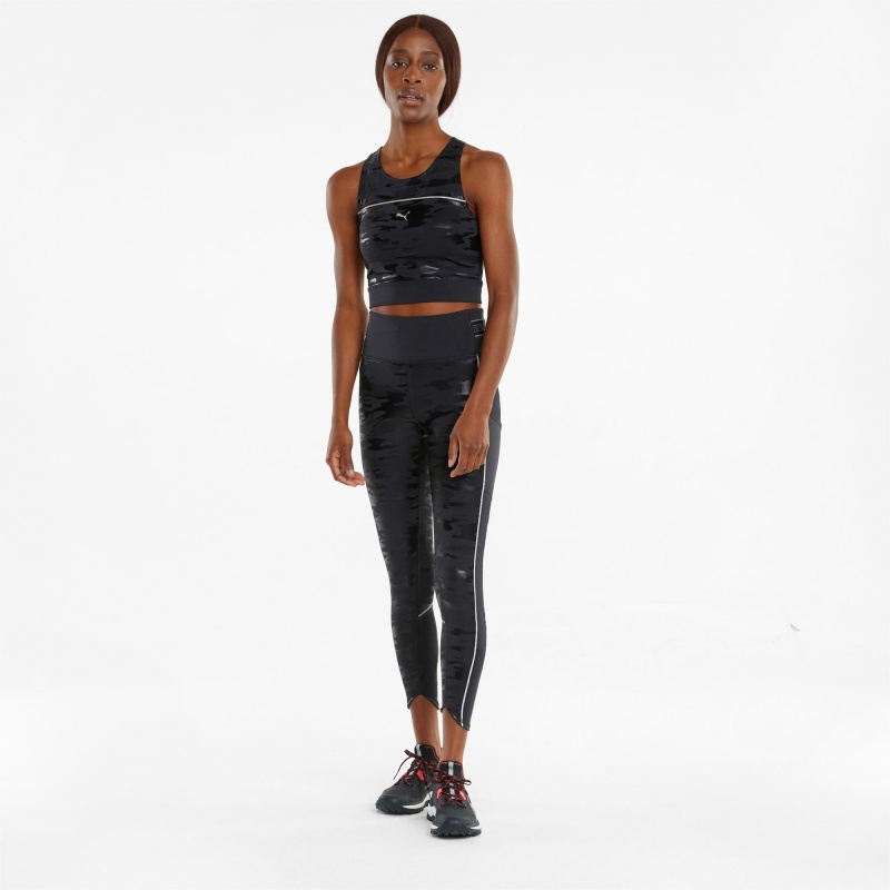 Leggins Puma High Shine High Waisted 7/8 Correr Negros | 52379ISVT