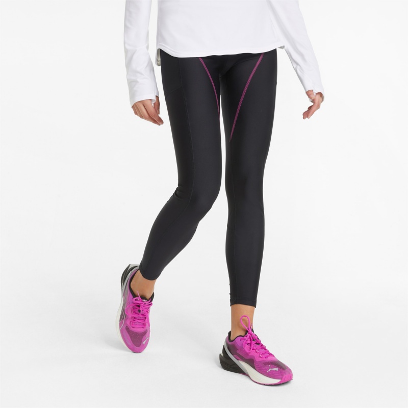 Leggins Puma Marathon High Cintura Full-Length Correr Negros | 47906QXEB