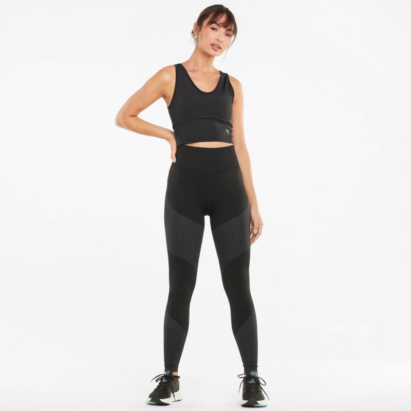 Leggins Puma Seamless High Cintura 7/8 Entrenamiento Negros | 90571XDOG