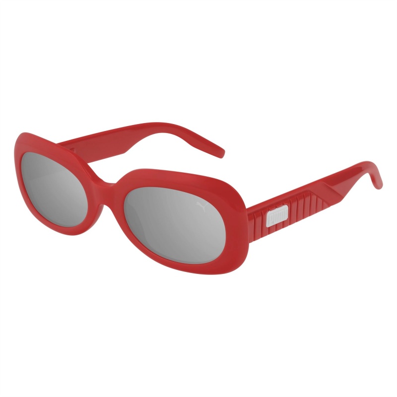 Lentes de Sol Puma Ruby Oval Rojos | 03752BZJQ