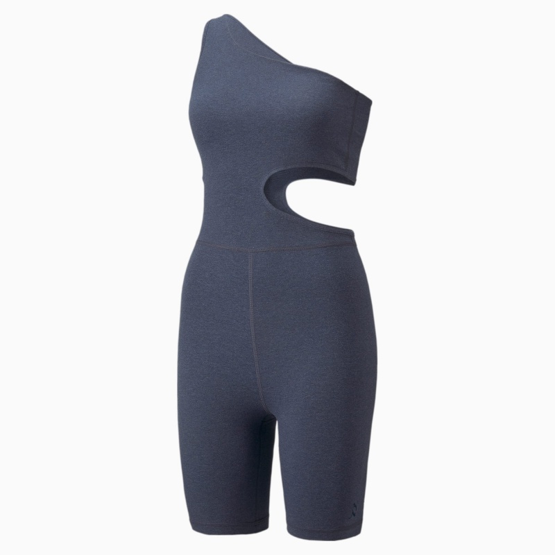 Leotard Puma Exhale One-Shoulder Entrenamiento Parisian Night Heather | 62387IDJL