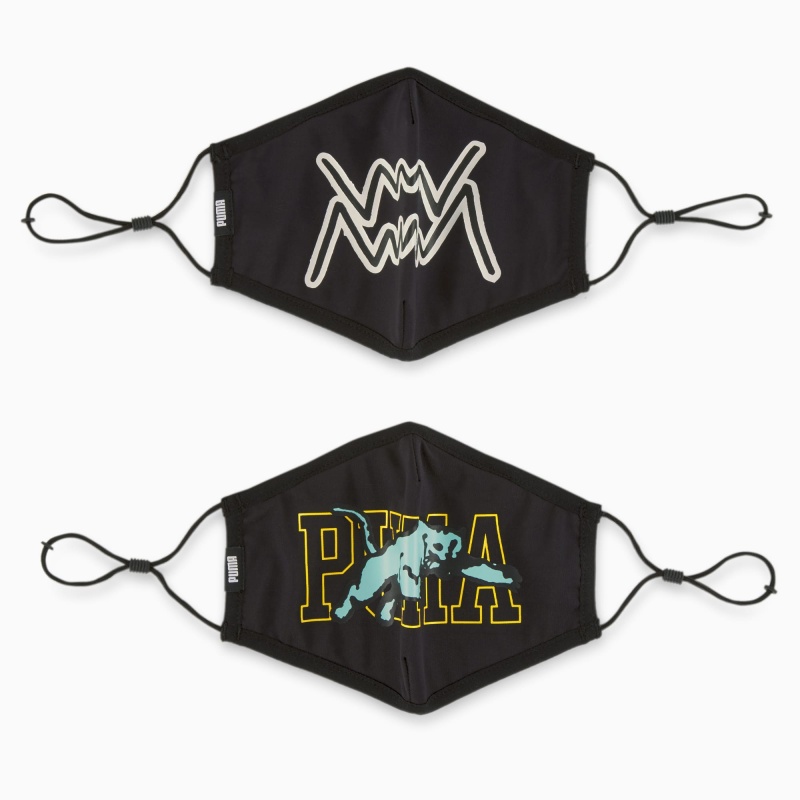 Mask Puma PUMA Face Mask (Set of 2) Negros | 03518BJQM