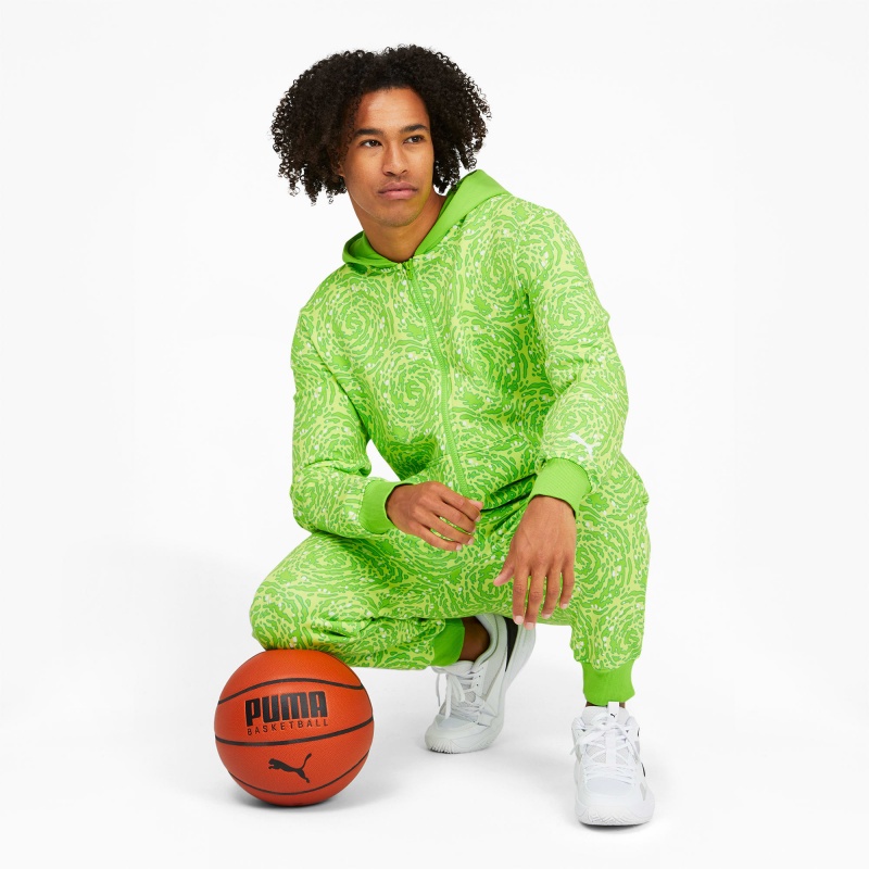 Onesie Puma PUMA x RICK AND MORTY Slime Basketball Verdes | 93614JTCL