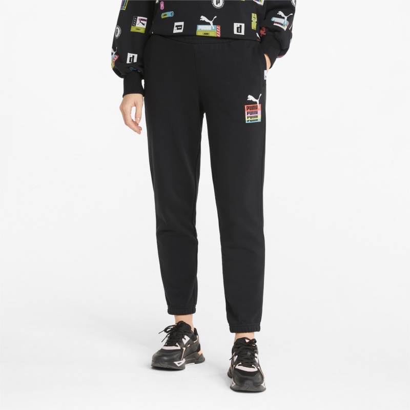 Pantalon Deportivo Puma Brand Love Negros | 73954KDTO