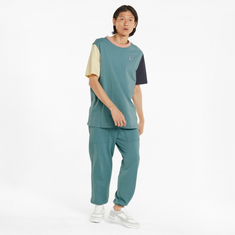 Pantalon Deportivo Puma Downtown Azules | 20136PWCV