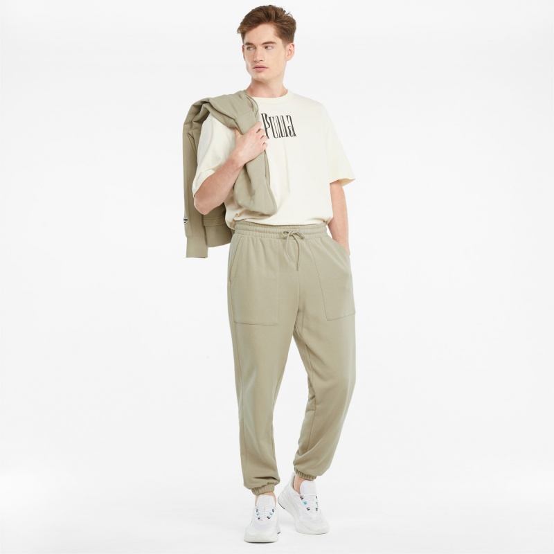 Pantalon Deportivo Puma Downtown French Terry Verdes | 18567CYXU