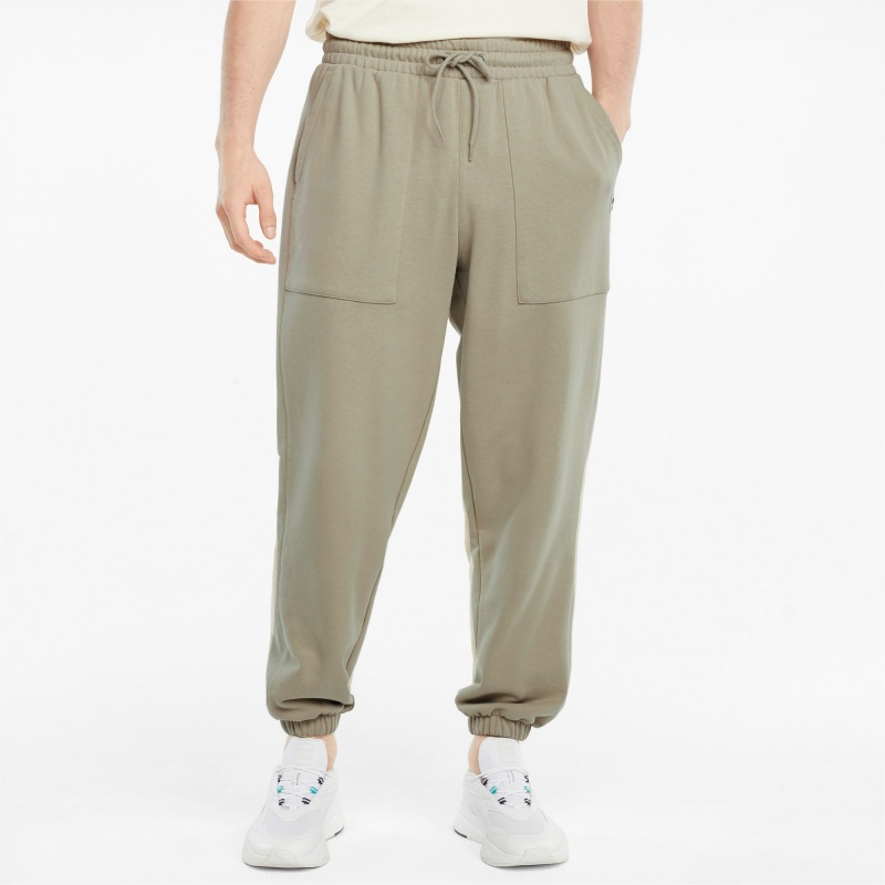 Pantalon Deportivo Puma Downtown French Terry Verdes | 18567CYXU