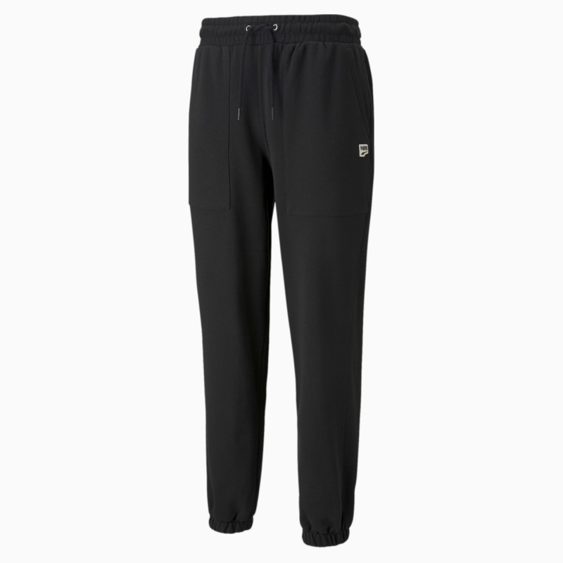 Pantalon Deportivo Puma Downtown French Terry Negros | 23406OZXY