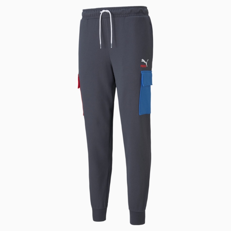 Pantalon Puma CLSX French Terry Cargo Ebony | 46185DQZI
